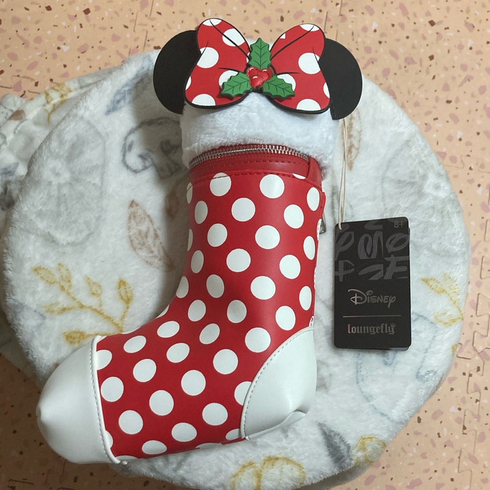 Disney Loungefly Minnie Mouse Polka Dot Stocking